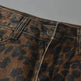 Leopard Print Mini Denim Skirt Women's High Waist Pencil Skirt - EX-STOCK CANADA