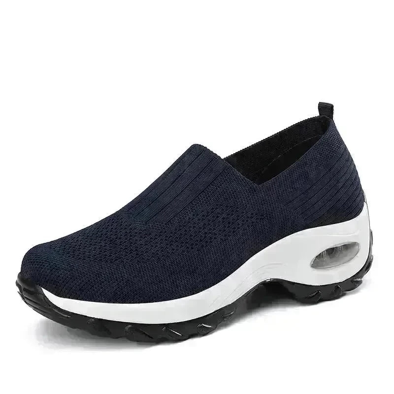 Mesh Sports Shoes Breathable Slip On Air Cushion Sneakers Casual Thick Bottom Heightened Shoes for Women - EX-STOCK CANADA