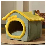 Casa de perro plegable Cama de gato Cat de invierno Villa de invierno Villa Sleep Kennel Nido removible Suministro