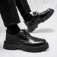 Men's British Derby Leather Dress Shoes – Height-Increasing Non-Slip Oxford