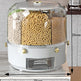 Large Food Storage Container 360 Rotating Rice Barrels Sealed Cereal Dispenser Rice Tank Grain Box Kitchen Storage Container 