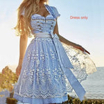 Halloween Munich Beer Long Short-sleeved Printed Lace-up Dress EX-STOCK