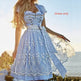 Halloween Munich Beer Long Short-sleeved Printed Lace-up Dress EX-STOCK