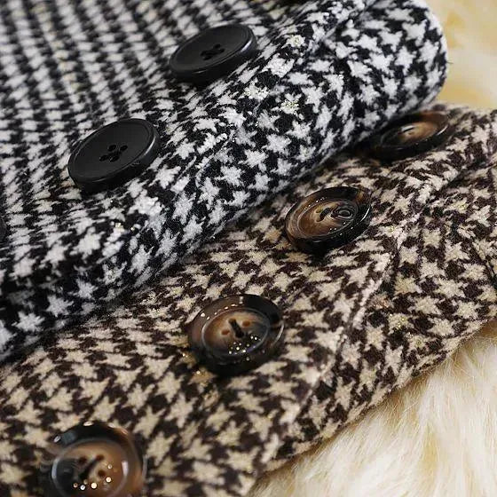 Elegant Women's  professional formal business office work Slit Houndstooth pencil Midi Skirt - EX-STOCK CANADA