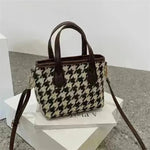 Fashion Houndstooth Shoulder Bags Portable Checkerboard Handbags All-match Messenger Crossbody Bag Women - EX-STOCK CANADA