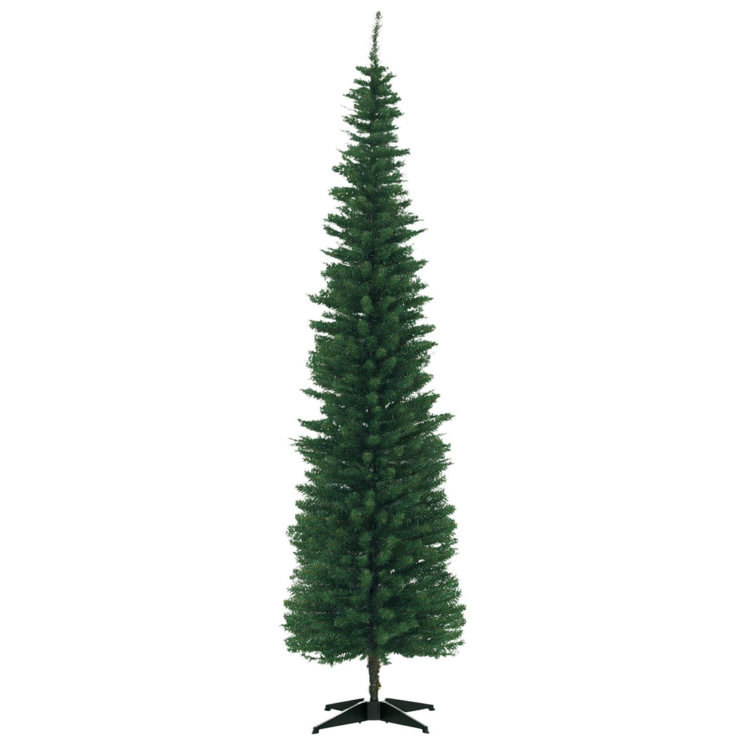7' PVC Slim Pencil Artificial Christmas Tree 390 Branch Tips EX-STOCK Canada 