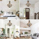 Solid Wood Modern Chandelier For Dining Room, Living Room, Kitchen, Island, Bedroom, Foyer, Height Adjustable, Brown - EX-STOCK CANADA