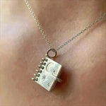 Openable Love Book-shaped Necklace With Stars Moon And Letters Engraved Fashion Personality Pendant Necklace For Valentine's Day Gift - EX-STOCK CANADA