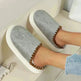 Winter Fashion Cotton Slippers With Sewing-side Design Indoor Non-slip Bedroom Floor Plush Slipper House Shoes Women Couple - EX-STOCK CANADA