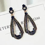 Retro Diamond Irregular Drop Silver Stud Earrings - EX-STOCK CANADA