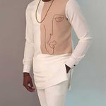 Traje de dos piezas para hombre musulmán, estilo europeo y americano, de impresión abstracta nueva, formal y casual - EX-STOCK Canada