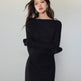 Black Panel Mesh Dress Women - EX-STOCK Canada