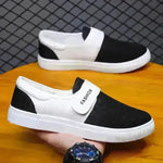 Canvas Flat Shoes Men Velcro Fashion Casual Unisex Sneakers