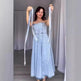 Sexy Denim Tied Spaghetti-strap Dress - EX-STOCK CANADA
