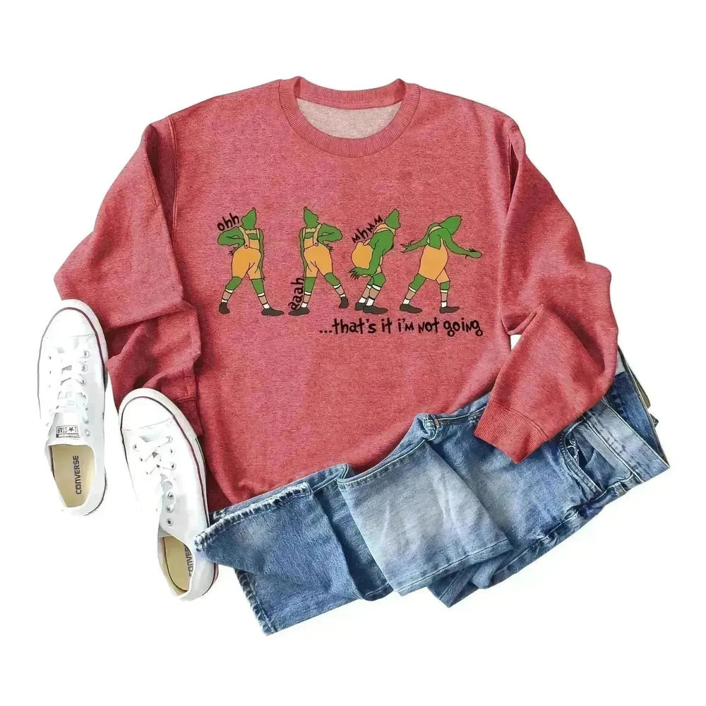 Women's Christmas Printed Long Sleeved  Pullover Sweatshirt - EX-STOCK CANADA