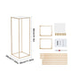 10PCS 31.5inch High Wedding Flower Stand, With Acrylic Laminate,Metal Vase Column Geometric Centerpiece Stands, Gold Rectangular Floral Display Rack For Events Reception, Party Decoration EX-STOCK