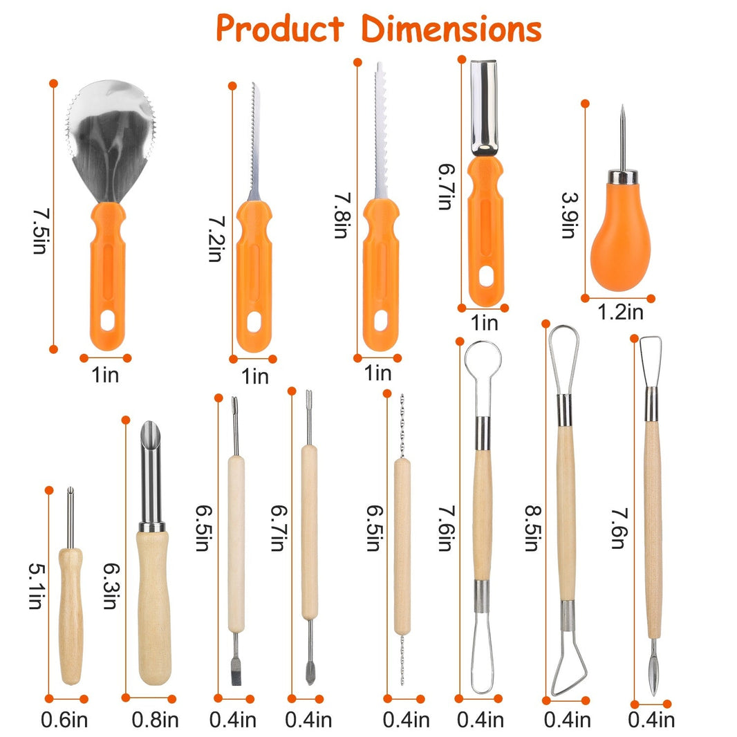 13Pcs Halloween Pumpkin Carving Kit Stainless Steel Carving Kit Pumpkin Sculpting Cutting Kit Halloween Decorative Tools EX-STOCK