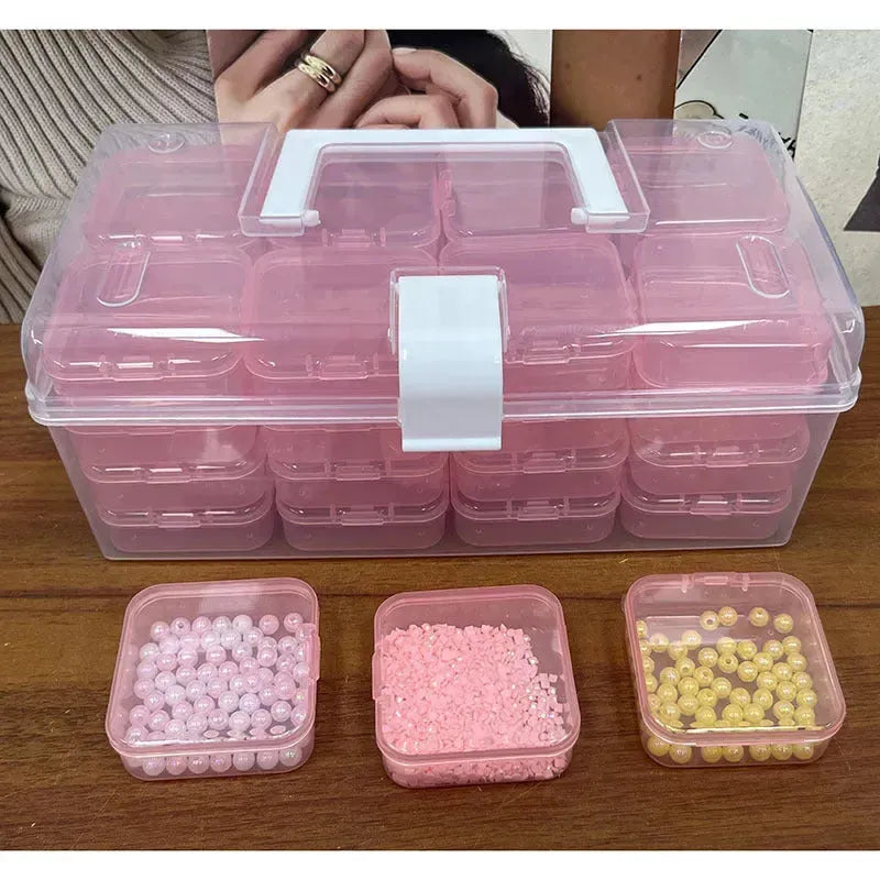32-grid Transparent Plastic Storage Box Large Capacity Portable - EX-STOCK CANADA