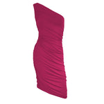 Vestido de Talla Grande de Corte Ajustado con Cuello Irregular para Mujer - EX-STOCK Canada