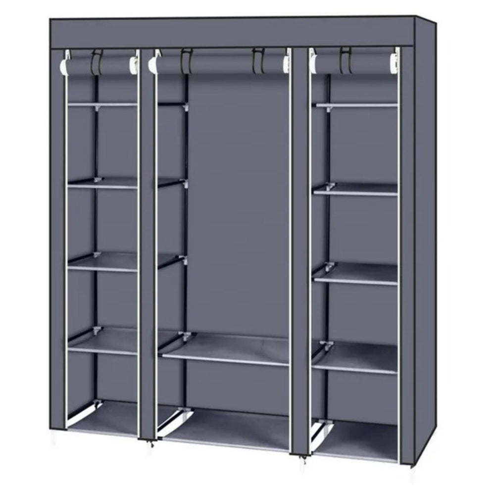 69 Portable Clothes Closet Wardrobe Storage Organizer With Non EX-STOCK