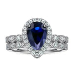 Set de anillo de moda Damas 925 Combinación de plata esterlina Ring Wedding Ring Mujeres