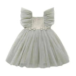 Infant Flying Sleeve Bowknot Girls' Fashion Baby Pettiskirt dress Newborn dresses - EX-STOCK CANADA