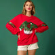 Women's Christmas Sequined Round Neck Top Casual Sweatshirt EX-STOCK Canada 