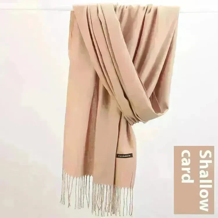 Pure Color Warm Keeping Scarf All-match Cashmere Shawl - EX-STOCK CANADA