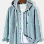 Men's Autumn And Button down Waffle Hoodie Cardigan - EX-STOCK CANADA