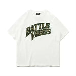 Camouflage Paste Cloth Embroidery Lettered Casual T-shirt - EX-STOCK CANADA