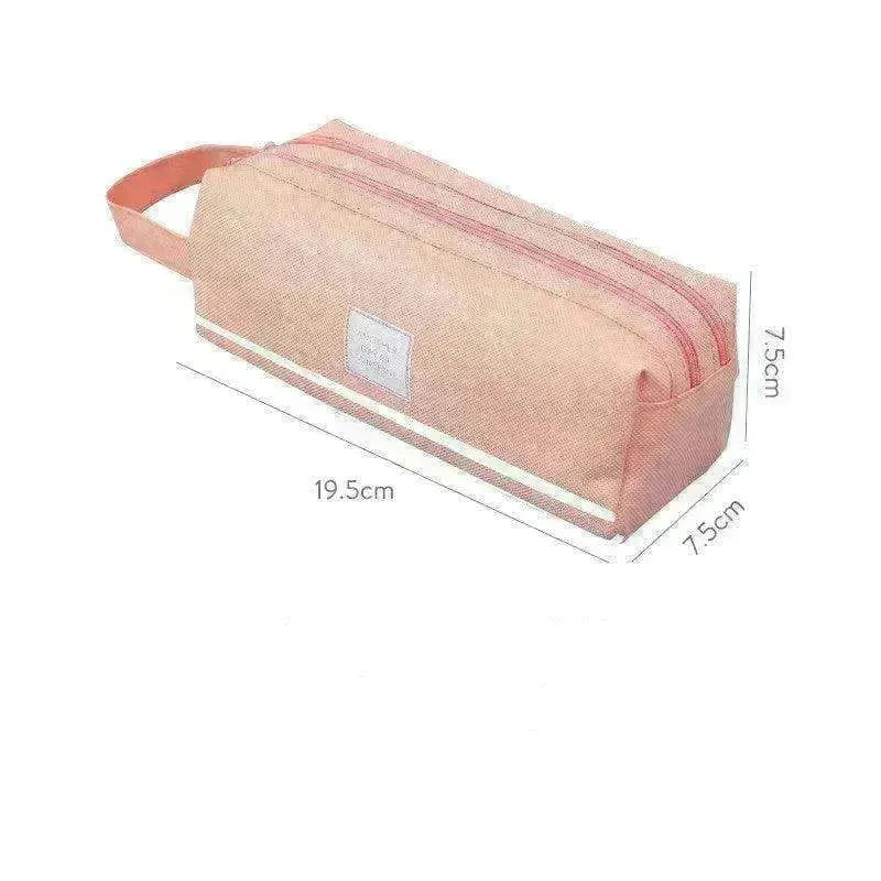 Canvas Double-Layer Stationery Box For Junior High School Students - EX-STOCK CANADA