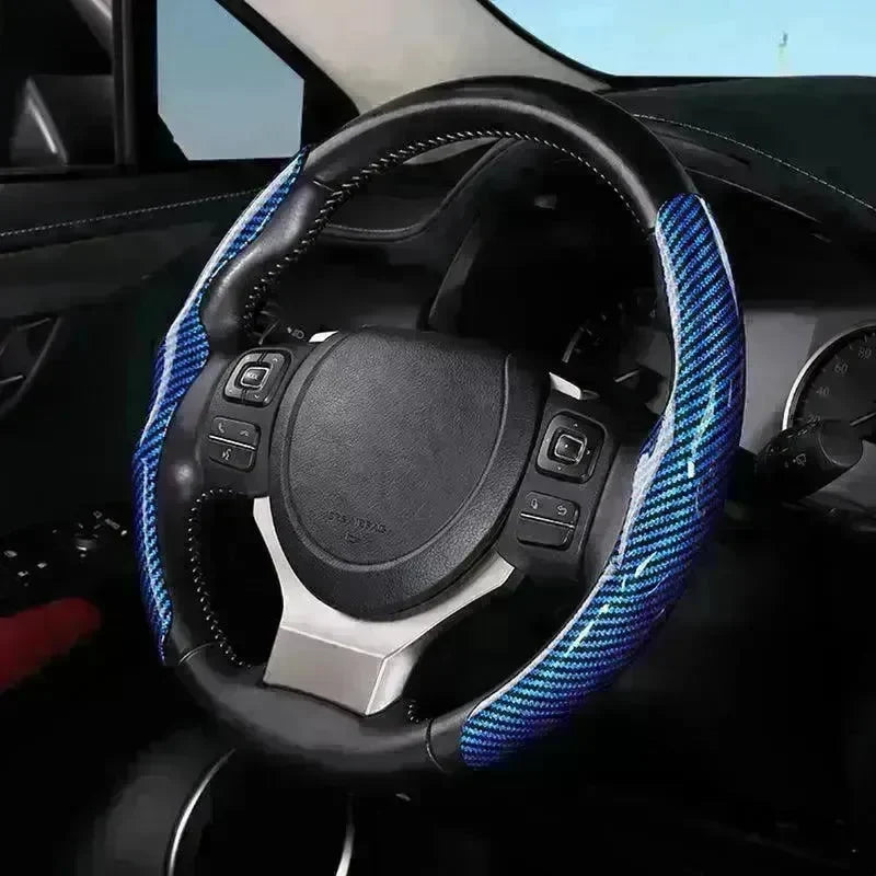 Car Carbon Fiber Pattern Glossy Car Steering Wheel Cover - EX-STOCK CANADA