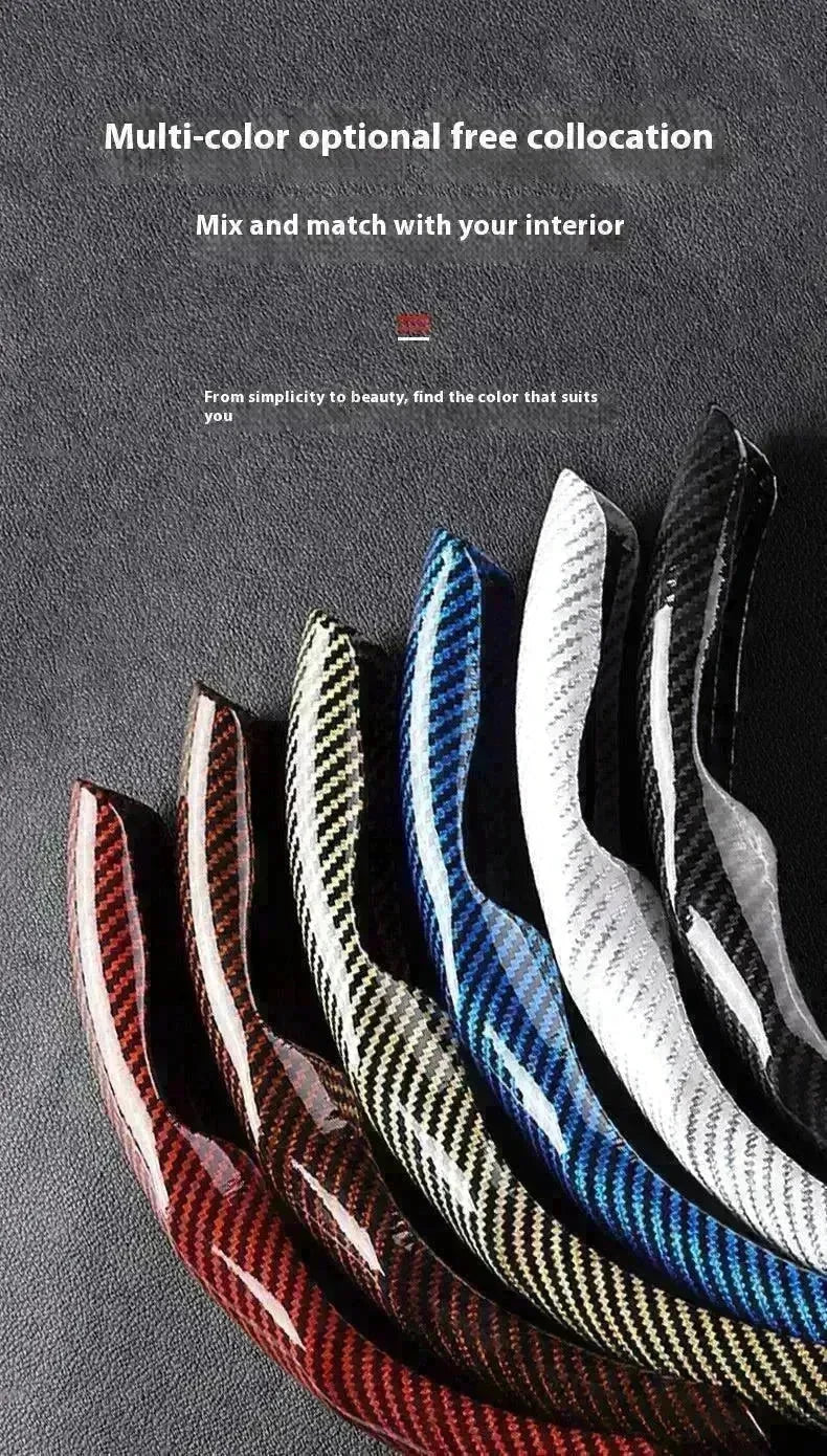 Car Carbon Fiber Pattern Glossy Car Steering Wheel Cover - EX-STOCK CANADA