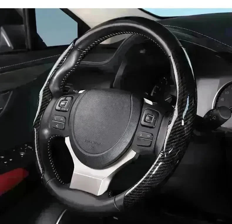 Car Carbon Fiber Pattern Glossy Car Steering Wheel Cover - EX-STOCK CANADA