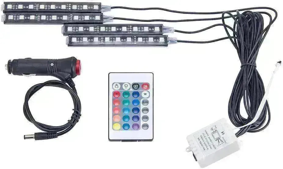Car Interior Lights Neon Atmosphere RGB LED Strip Bar Car Decor Lighting Lamp US - EX-STOCK CANADA