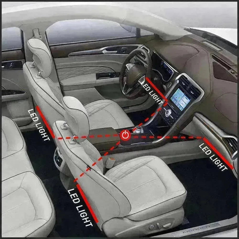 Car Interior Lights Neon Atmosphere RGB LED Strip Bar Car Decor Lighting Lamp US - EX-STOCK CANADA