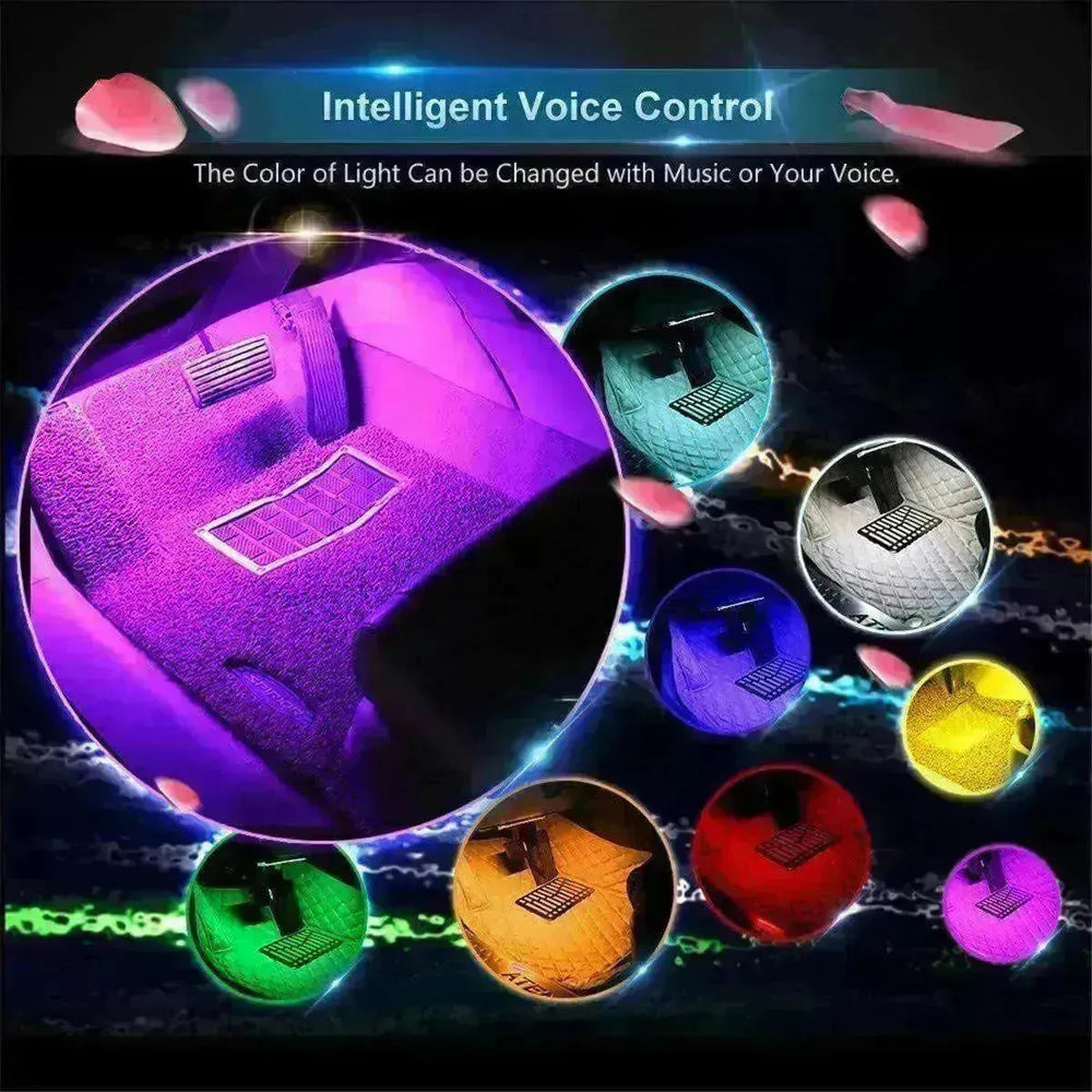 Car Interior Lights Neon Atmosphere RGB LED Strip Bar Car Decor Lighting Lamp US - EX-STOCK CANADA