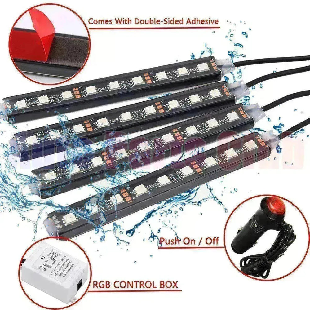 Car Interior Lights Neon Atmosphere RGB LED Strip Bar Car Decor Lighting Lamp US - EX-STOCK CANADA