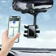 Car Rearview Mirror Phone Holder: Rotatable, Retractable, 360°, All Phones & Cars - EX-STOCK CANADA
