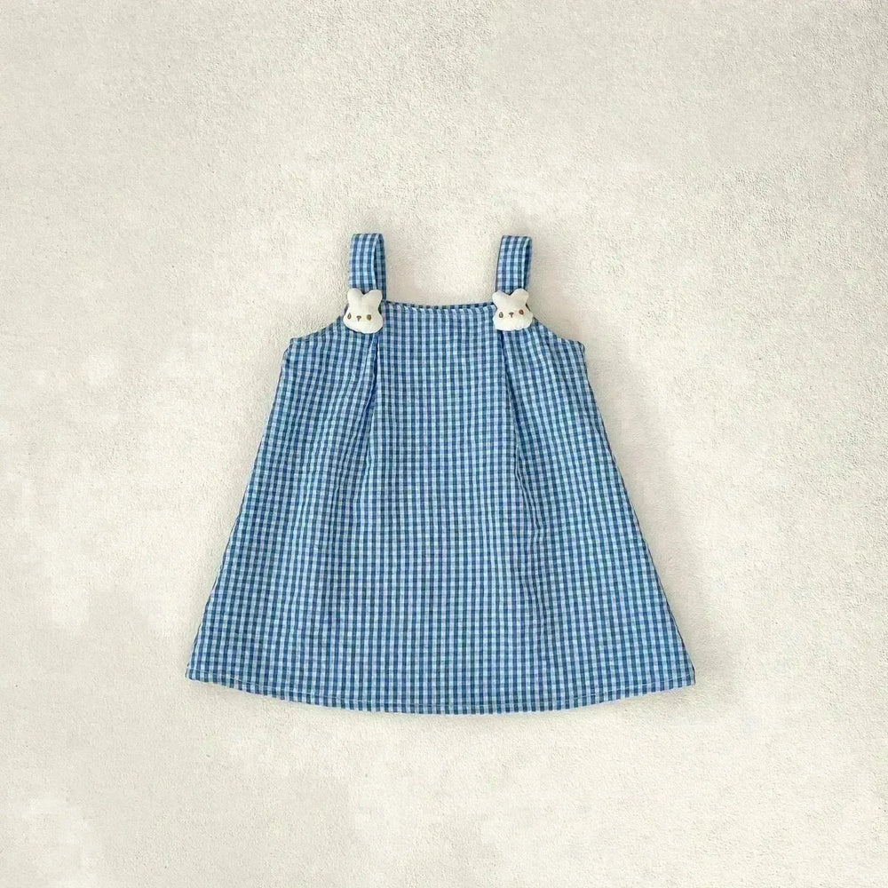 Cartoon Suspender Plaid A- Line Skirt - EX-STOCK CANADA