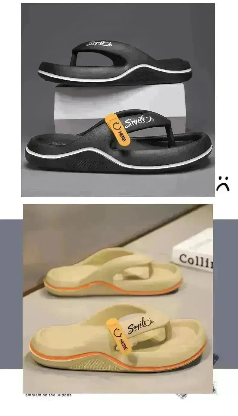 Casual Flip Flops Men's Outer Wear Plus Size All-matching Beach Shoes Men's Slippers - EX-STOCK CANADA