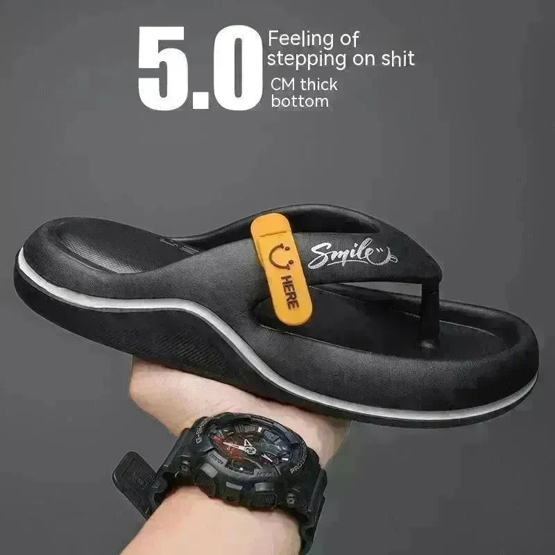 Casual Flip Flops Men's Outer Wear Plus Size All-matching Beach Shoes Men's Slippers - EX-STOCK CANADA