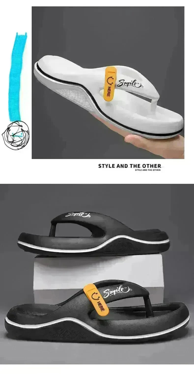 Casual Flip Flops Men's Outer Wear Plus Size All-matching Beach Shoes Men's Slippers - EX-STOCK CANADA