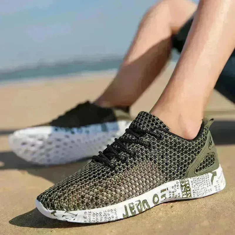 Casual Men's Shoes Breathable Sneakers Match Hollow Lace Board Shoes - EX-STOCK CANADA