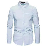 Casual Slim Fit Plus Size Long Sleeve Shirt - EX-STOCK CANADA