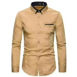 Casual Slim Fit Plus Size Long Sleeve Shirt - EX-STOCK CANADA