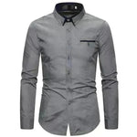 Casual Slim Fit Plus Size Long Sleeve Shirt - EX-STOCK CANADA