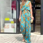 Casual Style Sleeveless High-waisted Trousers Suit Women - EX-STOCK CANADA