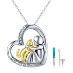 Cat Urn Heart Cremation Jewelry Keepsake Necklace - EX-STOCK CANADA