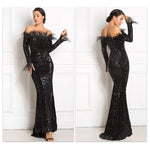 Off shoulder sequins Mermaid Formal Party dress